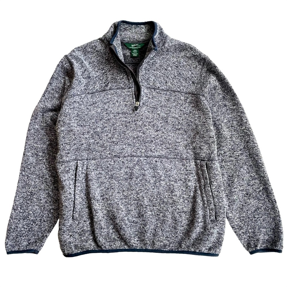Woolrich Quarter Zip Pullover Sweater,‎ Grey, Men’s XL